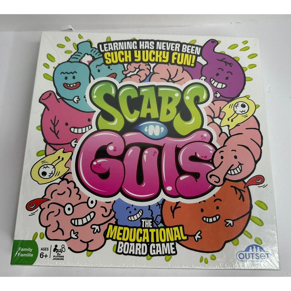 Scabs 'N' Guts Board Game NEW Sealed Outset Production Educational Medical